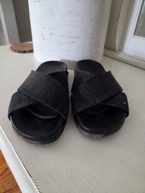 Rothy's The Weekend Slide Sandals in Black